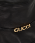 Gucci Leather Bucket Hat, &pound;250, Accessories, Black, Canvas/Leather, Other view